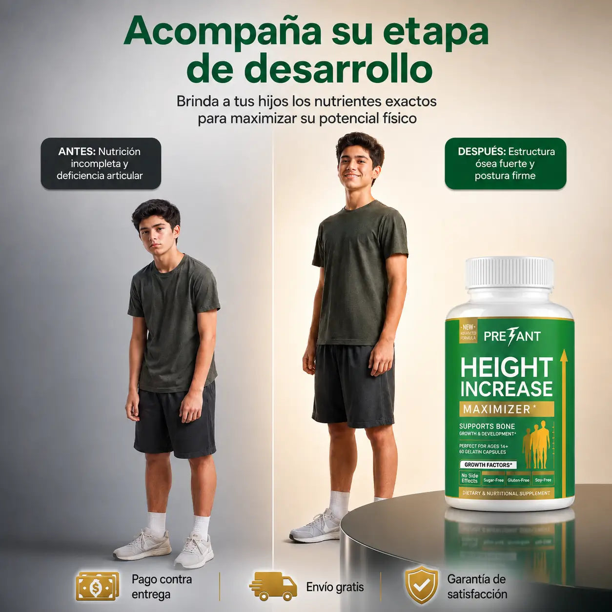Height Maximizer Pro – Fórmula Nutricional para el Crecimiento y la Salud Ósea