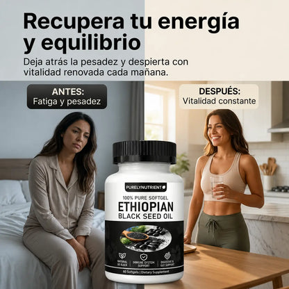 Aceite de Semilla Negra Etíope — El Secreto Ancestral de Bienestar Prensado en Frío